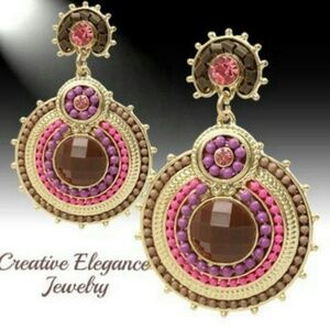 Bohemian Purple and Pink Earrings